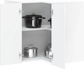 vidaXL Γωνιακό ντουλάπι τοίχου κουζίνας "Lucca" High Gloss White