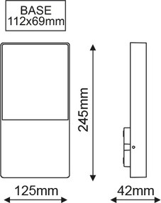 Απλίκα κήπου LED Mira Square