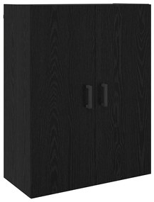 vidaXL Highboard Μαύρη δρυς 69,5 x 34 x 180 εκ. Επεξεργασμένο ξύλο