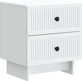 vidaXL Κομοδίνο Λευκό 43 x 34,5 x 47,5 εκ Επεξεργασμένο Ξύλο