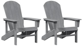 vidaXL Έπιπλα Χαλάρωσης Κήπου 2 pcs Ανοιχτό γκρι 74 x 82 x 90cm