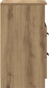 vidaXL Κομοδίνα 2 τεμ.Αρτισιανή Δρυς 40x36x65 εκ. Επεξ. Ξύλο