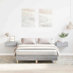 vidaXL Σκελετός Κρεβατιού Γκρι sonoma 120 x 190 cm Επεξεργασμένο ξύλο