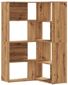 vidaXL Βιβλιοθήκη Γωνιακή 4 Επ. Αρτισιανή Δρυς 85x85x140 εκ Επεξ. Ξύλο