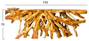ΚΟΝΣΟΛΑ HM9369 ΑΠΟ ΜΑΣΙΦ ΞΥΛΟ ΤEAK ΦΥΣΙΚΟ 150Χ40Χ70Y EK.