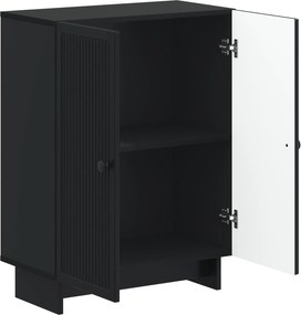 vidaXL Ντουλάπι Αποθήκευσης Μπάνιου EDE Μαύρο 59,5 x 31 x 80 εκ