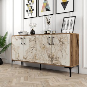 Stewehome Ξύλινος Μπουφές Μοντέρνος 160x35x78 cm