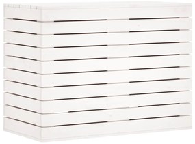 vidaXL Καλάθι Ρούχων Λευκό 88,5x44x66 εκ. από Μασίφ Ξύλο Πεύκου