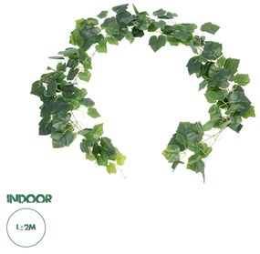 GloboStar® Artificial Garden BALTIC IVY GARLAND 21147 Τεχνητή Διακοσμητική Γιρλάντα Βαλτικής 200cm Σετ 2 τεμαχίων