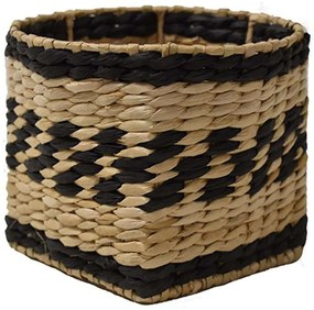 Καλάθι Rush 00.06.67434 Φ15x14cm Natural-Black Ψάθα