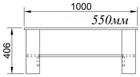 ALPINO COFFEE TABLE SONOMA 100x55xH41cm - Μελαμίνη - 04-0472