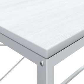 vidaXL Γραφείο Υπολογιστή Λευκό 110 x 60 x 70 εκ. από Επεξ. Ξύλο