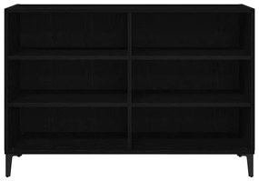 vidaXL Πλαϊνό γραφείο Μαύρο 103.5 x 35 x 70 εκ. Επεξεργασμένο ξύλο