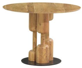 Τραπεζαρία Home ESPRIT Μέταλλο ξύλο ακακίας 106 x 106 x 76 cm