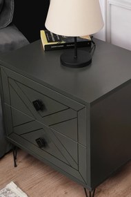 Κομοδίνο Ανθρακί FLUGRAS 50x40x55