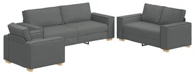 vidaXL Σετ Καναπέ με μαξιλάρι 3 pcs Γκρι 220 x 78 x 84 εκ. ύφασμα