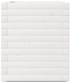 vidaXL Ζαρντινιέρα Κήπου Λευκή 70x40x49,5 εκ. από Μασίφ Ξύλο Πεύκου