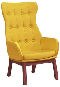 vidaXL Πολυθρόνα Relax Κίτρινο Μουσταρδί Υφασμάτινη