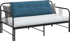 vidaXL Μαξιλάρι Πλάτης Μπλε 140 x 50 cm Υφασμάτινο Κορντουρά