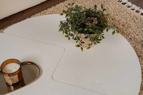 Τραπεζάκι Σαλονιού Ξύλο Λευκό MOIRA 90x90x41