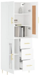 vidaXL Ντουλάπι Λευκό 69,5x34x180 εκ. από Επεξεργασμένο Ξύλο