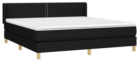 ΚΡΕΒΑΤΙ BOXSPRING ΜΕ ΣΤΡΩΜΑ ΜΑΥΡΟ 160X200 ΕΚ. ΥΦΑΣΜΑΤΙΝΟ 3130203