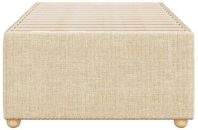vidaXL Σκελετός Κρεβατιού Χωρίς Στρώμα Κρέμα 90x200 εκ. Υφασμάτινο
