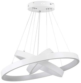 Φωτιστικό Οροφής Nemesis Trio 61168-Deco Led 100W Φ25+40+60cm White GloboStar Metal