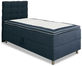 Κρεβάτι continental Seattle J138, Μονόκλινο, Continental, Μπλε, 90x200, Ταπισερί, Τάβλες για Κρεβάτι, 92x200x124cm, Στρώμα: Ναι | Epipla1.gr