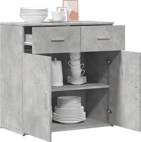 vidaXL Ντουλάπι Γκρι Σκυροδέματος 79x38x80 εκ. Επεξεργασμένο Ξύλο