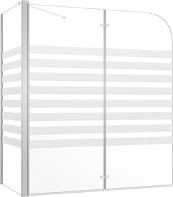 vidaXL Καμπίνα Μπανιέρας 120x68x130 εκ. Ψημένο Γυαλί Ριγέ