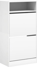 vidaXL Παπουτσοθήκη Λευκή 60 x 34 x 116 εκ. από Επεξεργασμένο Ξύλο