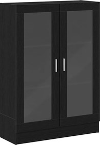 vidaXL Βιβλιοθήκη Μαύρο Δρυς 82,5x30,5x115 εκ. Επεξεργασμένο Ξύλο