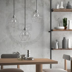 Μεταλλικό Πλαίσιο Διαμάντι Ε27 Λευκό