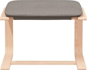 vidaXL Πολυθρόνα Relax Taupe Υφασμάτινη με Υποπόδιο