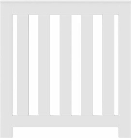 vidaXL Κάλυμμα Καλοριφέρ Λευκό 78x20x82 εκ. από Επεξεργασμένο Ξύλο
