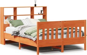 vidaXL Σκελετός Κρεβ. Χωρίς Στρώμα Καφέ Κεριού 150x200 εκ Μασίφ Πεύκο