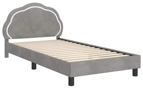 vidaXL Κρεβάτι Παιδικής Κρεβατοκάμαρας με Κεφαλάκι Ανοιχτό γκρι