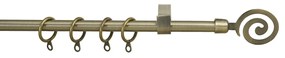 Κουρτινόξυλο Φ12mm Μονό Επεκτεινόμενο 60-120cm Με Άκρα Grace Twist Bronze 720126