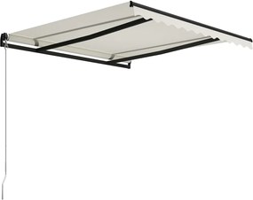 vidaXL Τέντα Συρόμενη Χειροκίνητη Κρεμ 300 x 250 εκ.