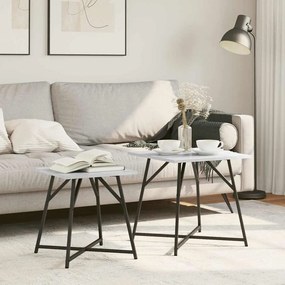 vidaXL Σετ βοηθητικά τραπεζάκια 2 pcs Γκρι Σονομα και Μαύρο