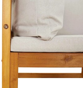 vidaXL Γωνιακοί Καναπέδες 2 τεμ. Μασίφ Ακακία με Αν. Γκρι Μαξιλάρια