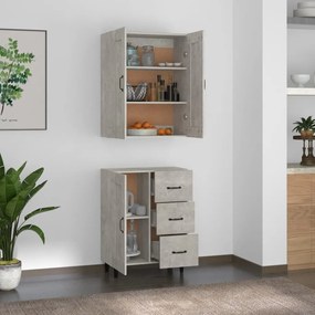 vidaXL Ντουλάπι Γκρι Σκυροδέματος από Επεξεργασμένο Ξύλο