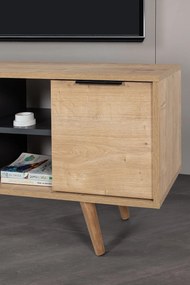 Έπιπλο Τηλεόρασης Sapphire Δρυς / Ανθρακί POTAFE 130x35x18