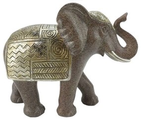 Διακοσμητικός Ελέφαντας 269-221-142 20,5x8x16cm Bronze-Gold Πολυρεσίνη
