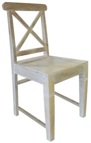 MAISON KIKA Καρέκλα Dining Ξύλo Mango - Antique Άσπρο -  46x50x94cm
