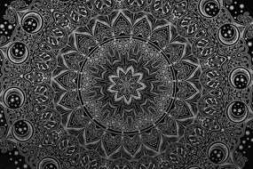 Εικόνα Oriental Mandala σε ασπρόμαυρο