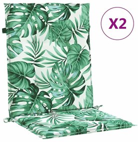 vidaXL Μαξιλάρια για καρέκλες Άλλο 2 pcs Μοτίβο φύλλων 100 x 50 x 3 cm
