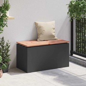 vidaXL Παγκάκι κήπου Μαύρο 80 x 40 x 43 εκ Ατσάλι