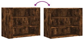 vidaXL Ντουλάπι Τοίχου Καπνιστή Δρυς 75x35x60 εκ. Επεξεργασμένο Ξύλο